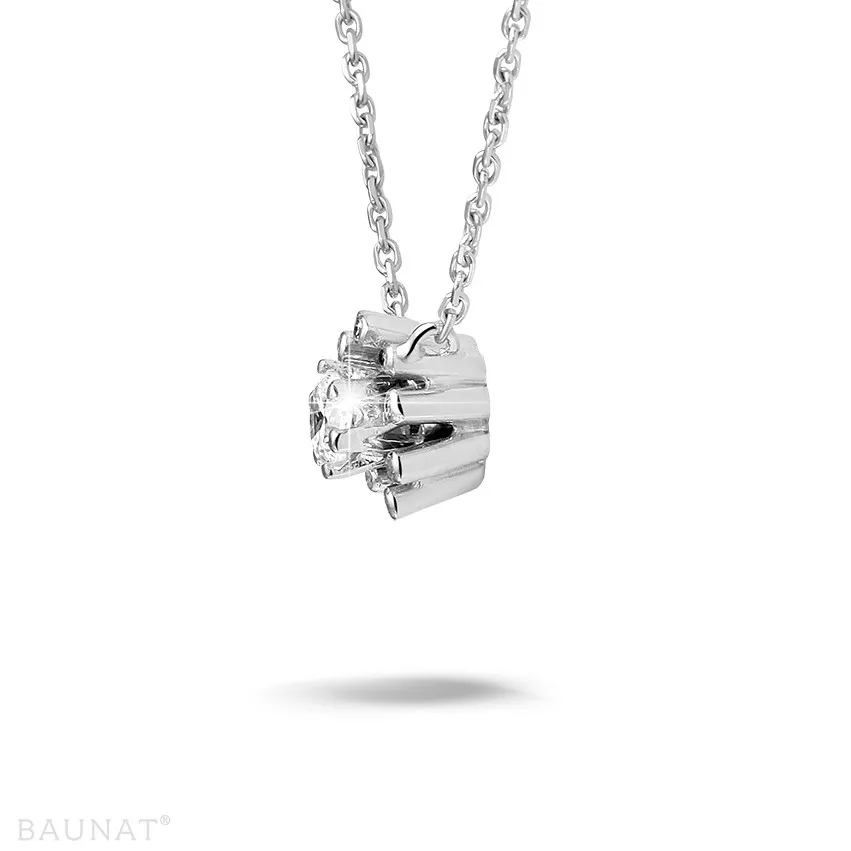 0.25 quilates colgante diamante diseño en oro blanco 