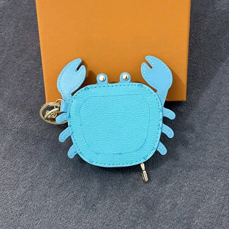 11x10x33cm Diseñador de lujo Carta de flores Impresión Modelo de cangrejo llavero llave Keychains Geometry Keychain