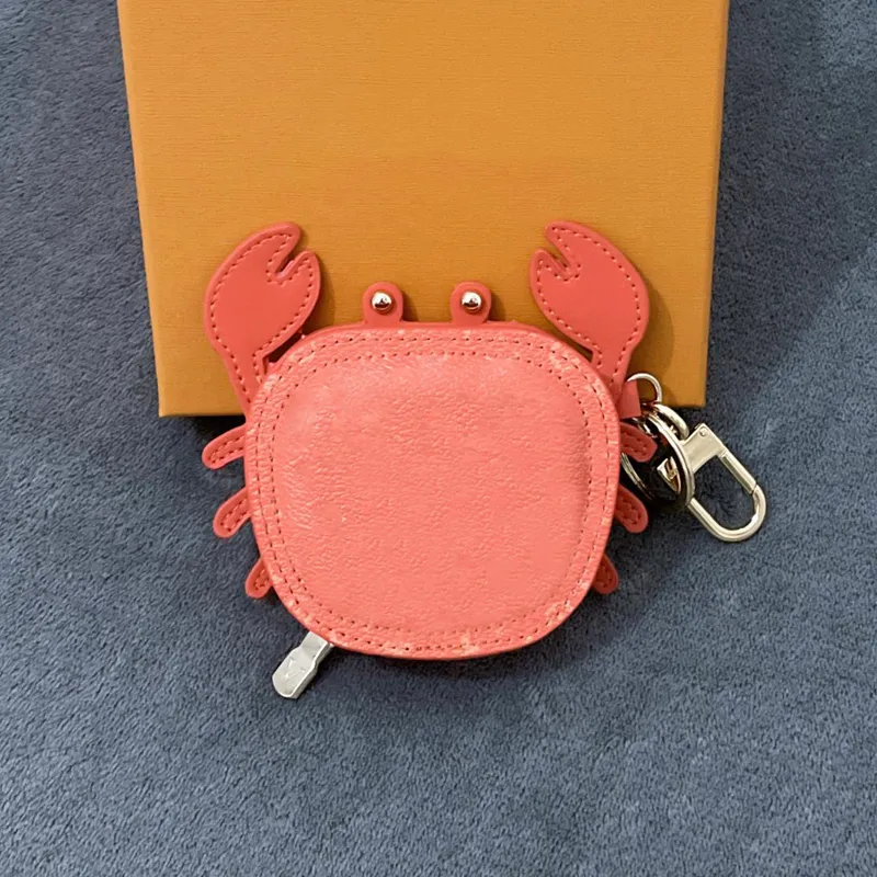 11x10x33cm Diseñador de lujo Carta de flores Impresión Modelo de cangrejo llavero llave Keychains Geometry Keychain