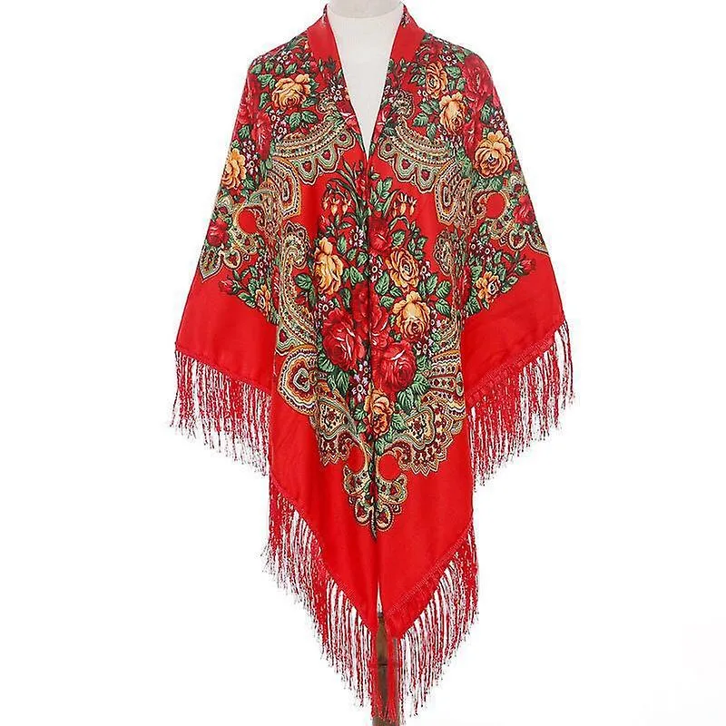 160*160CM WOMEN RUSSIAN SCARF SQUARE BLANKET SHAWL | RUSSIAN HEADSCARF WOMENS  160