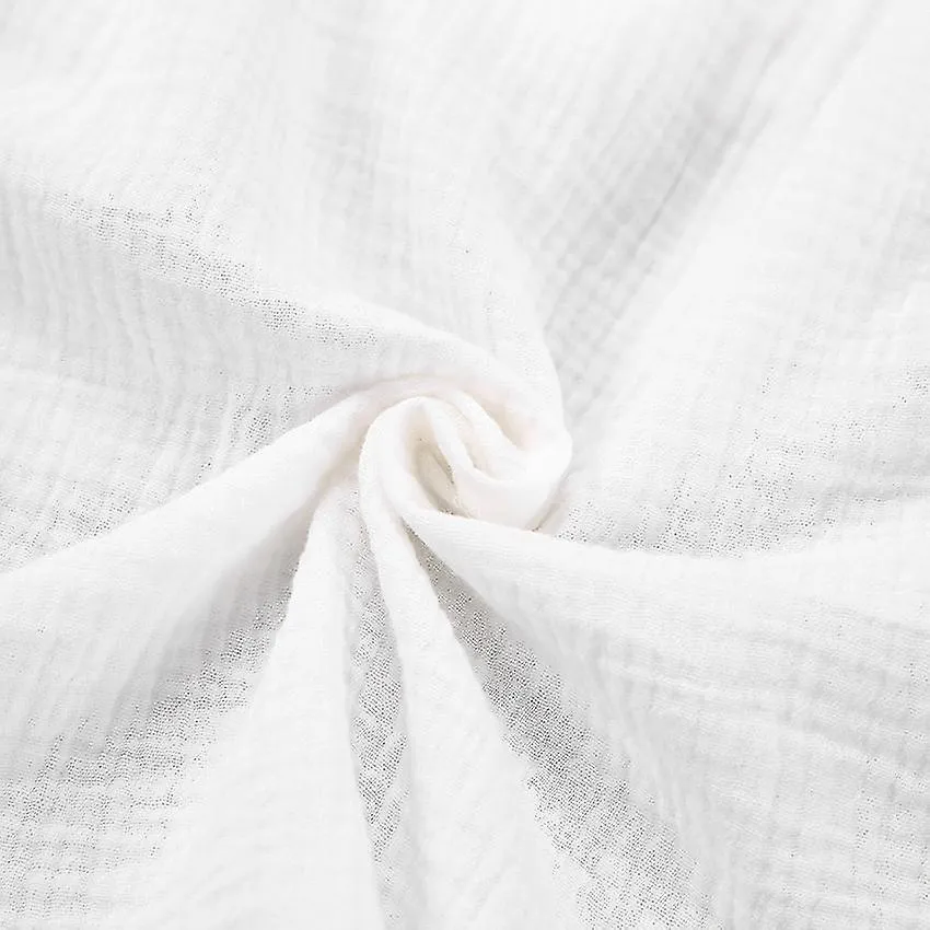 2024 VERANO PANTALONES CORTOS DE MANGA LARGA, PIJAMA DE GASA DE DOBLE CAPA DE ALGODóN DE MODA LOUNGEWEAR MUJER ACGIV