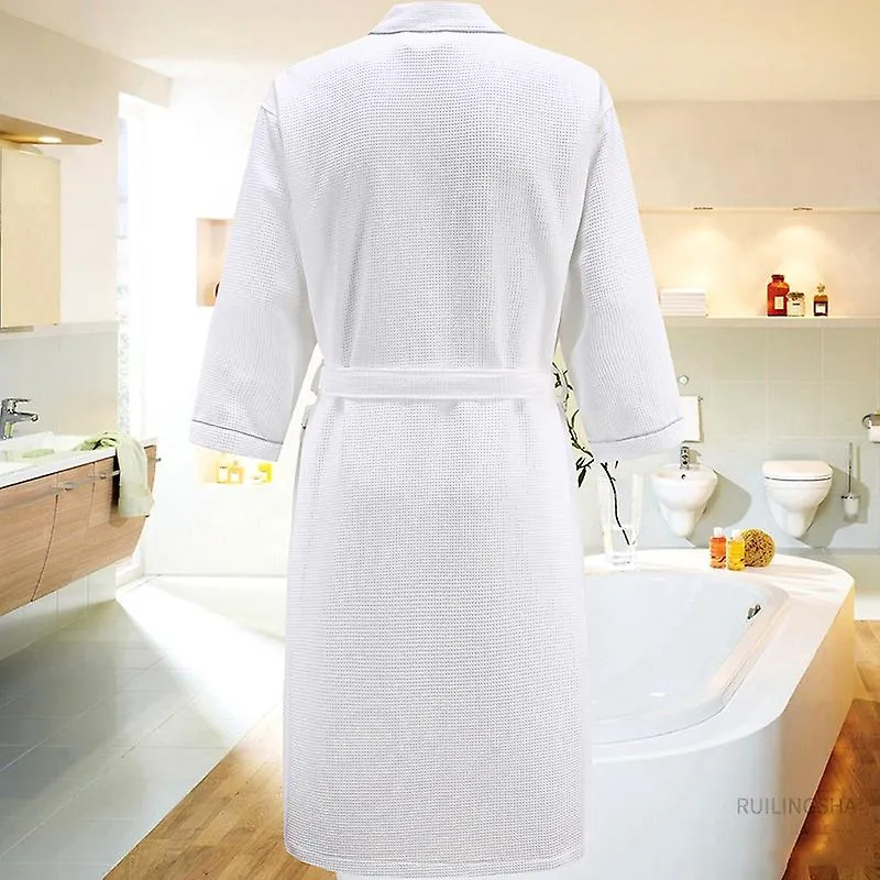 5 Star Hotel 100% Cotton Men Kimono Bathrobe Plus Size Towel Bath Robe Mens Waffle Robes for Women Long Dressing Gown Sleepwear