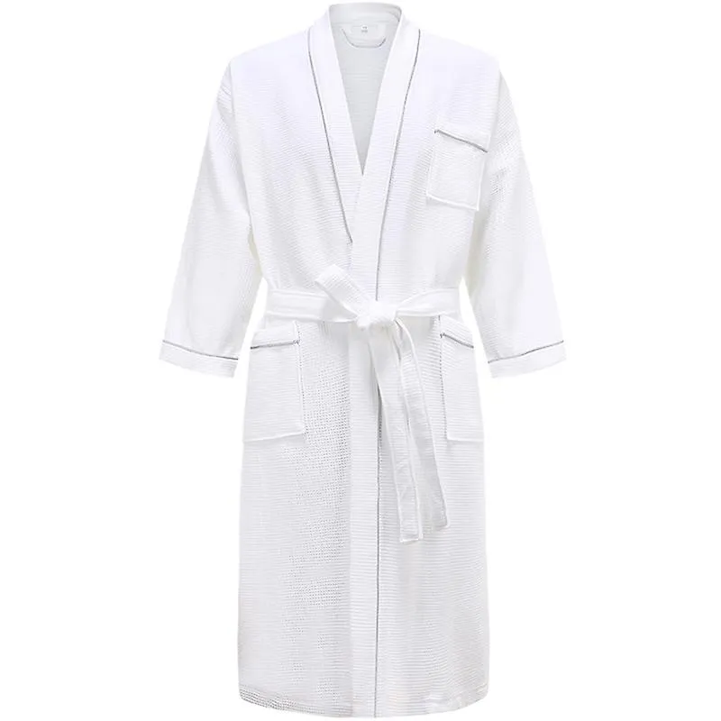 5 Star Hotel 100% Cotton Men Kimono Bathrobe Plus Size Towel Bath Robe Mens Waffle Robes for Women Long Dressing Gown Sleepwear