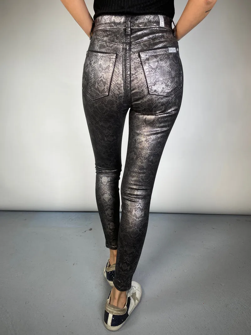 7 FOR ALLMANKIND Pantalón Coating Engomado Snake