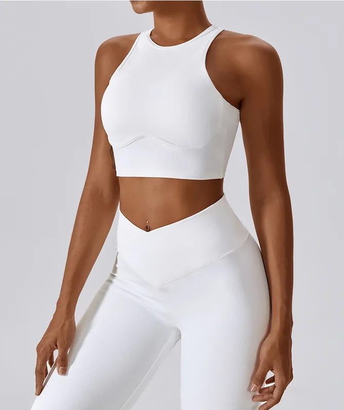 A120 Mujeres Sports Sports Bras Bell Botton Suit Up Bure de fitness de fitness Sports Sports Pilates Tema Hollow Beauty Back Tra