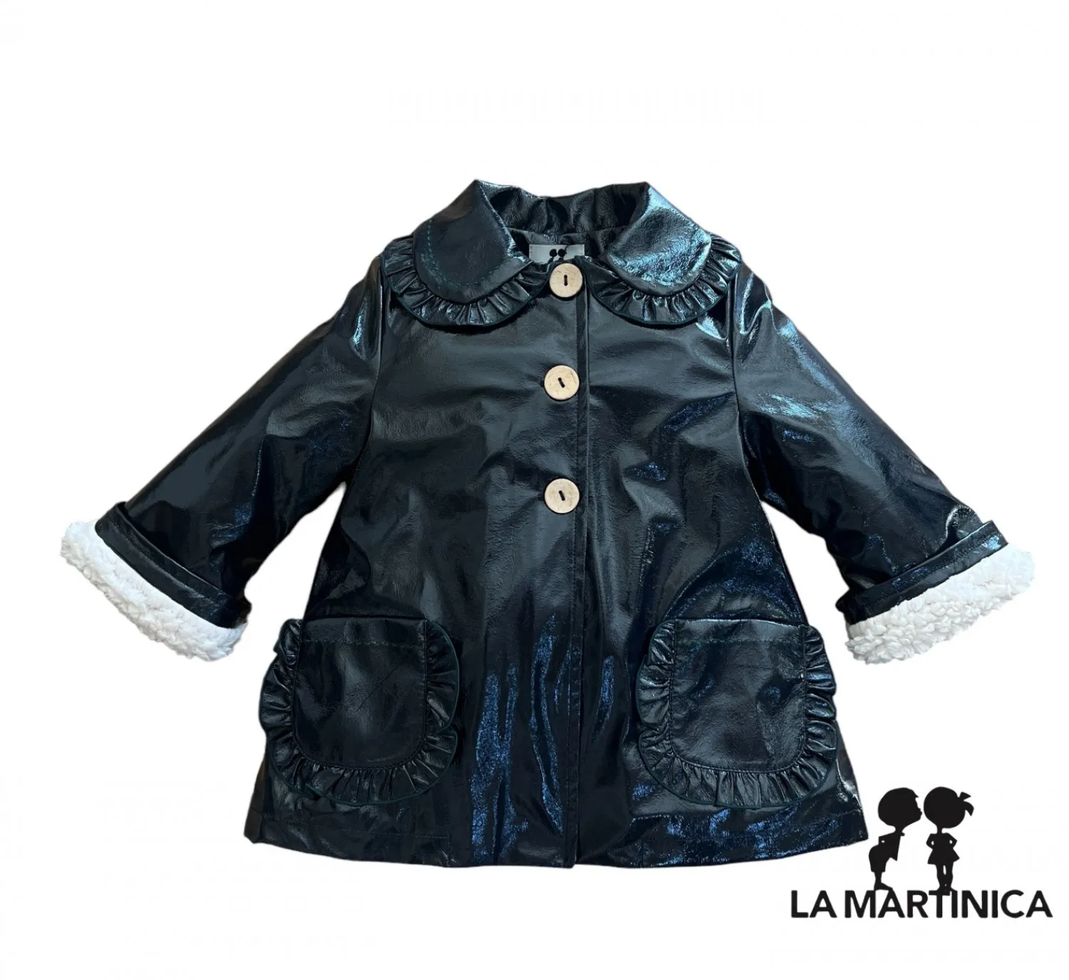 Abrigo de Charol Evasé en dos colores de La Martinica