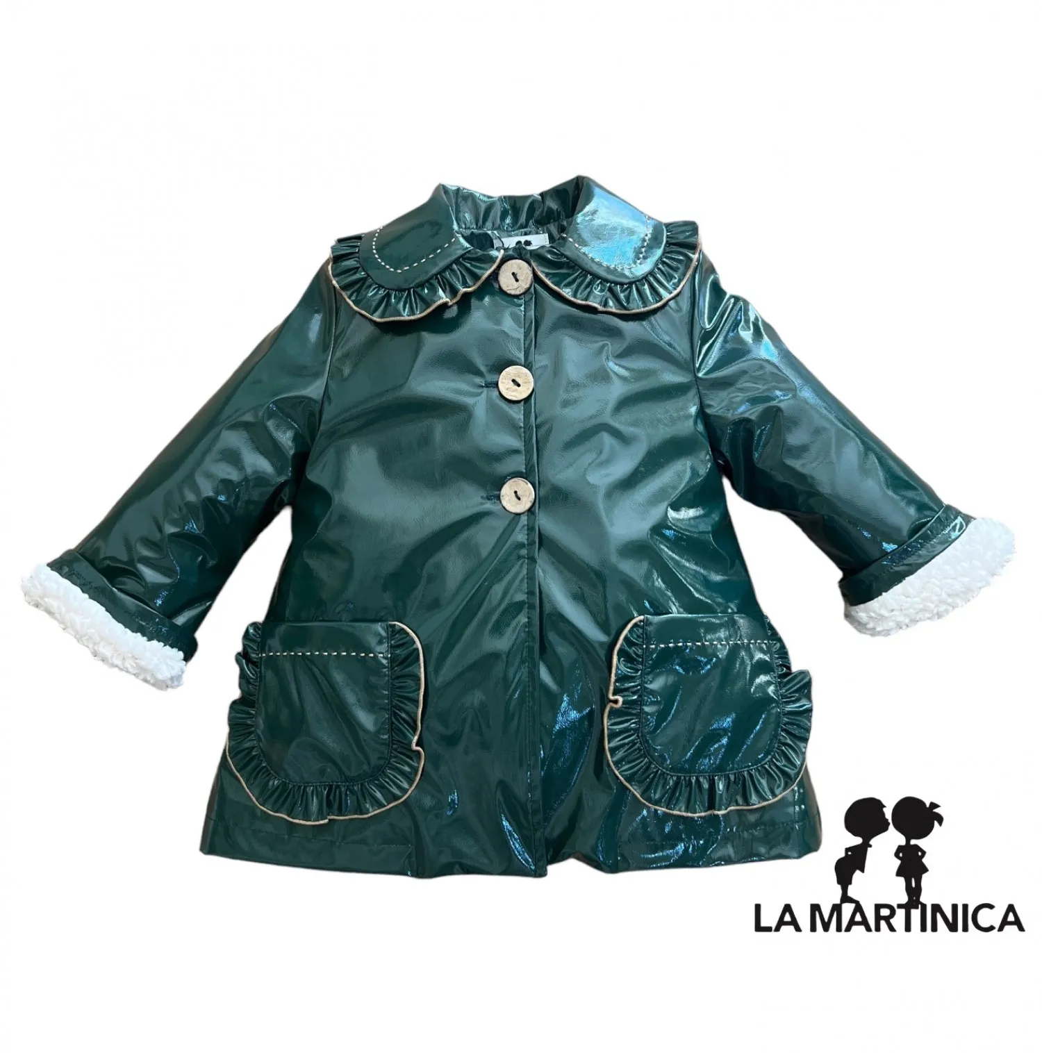 Abrigo de Charol Evasé en dos colores de La Martinica