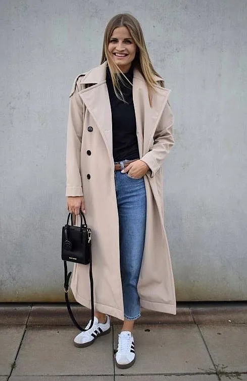 ABRIGO M.ASCHBE ORIGINAL LONG TRENCH COAT  CREAM  WOMEN´S