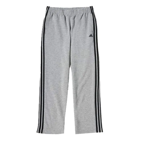 ADIDAS ESSENTIAL 3STRIPES OPEN HEM (GRIS/NEGRO)
