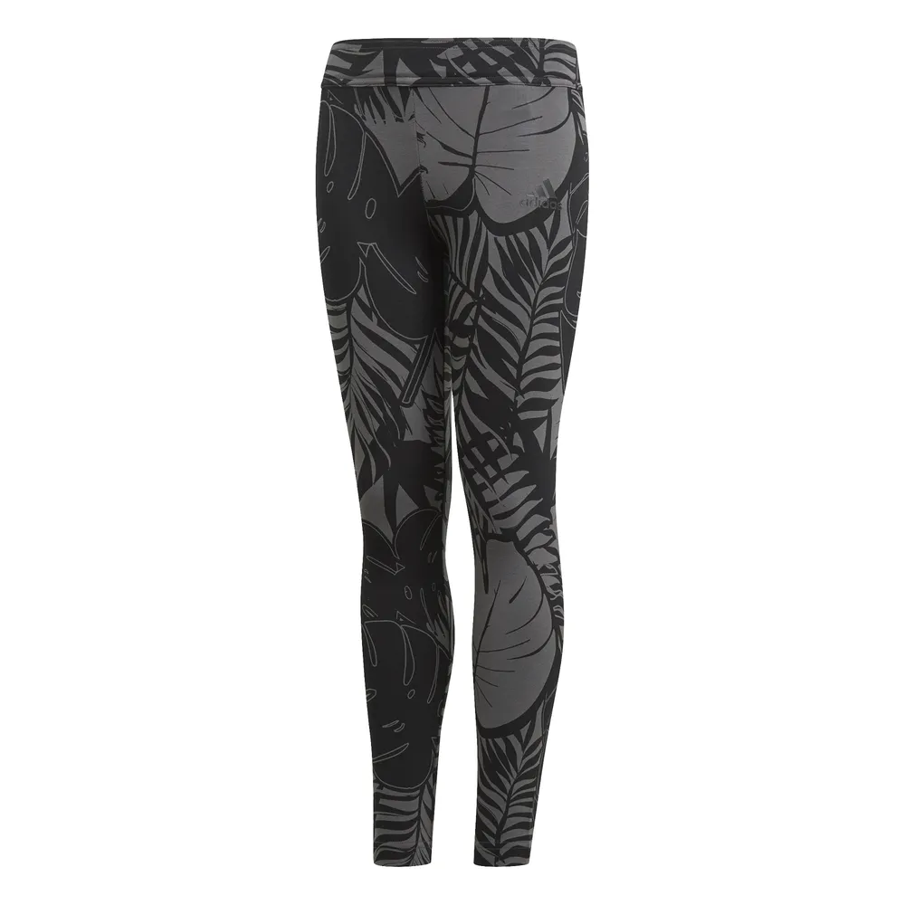ADIDAS GIRLS FUTURE ICONS AOP TIGHT "GREY FIVEBLACK"