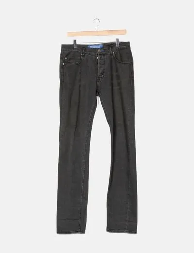 Adidas Jeans denim grises oscuros rectos