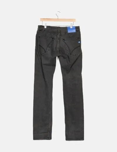 Adidas Jeans denim grises oscuros rectos