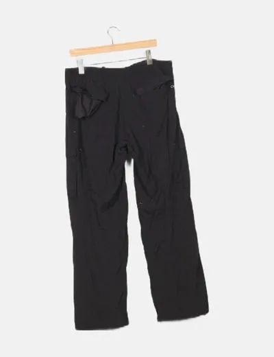 Adidas Pantalón trekking negro recto