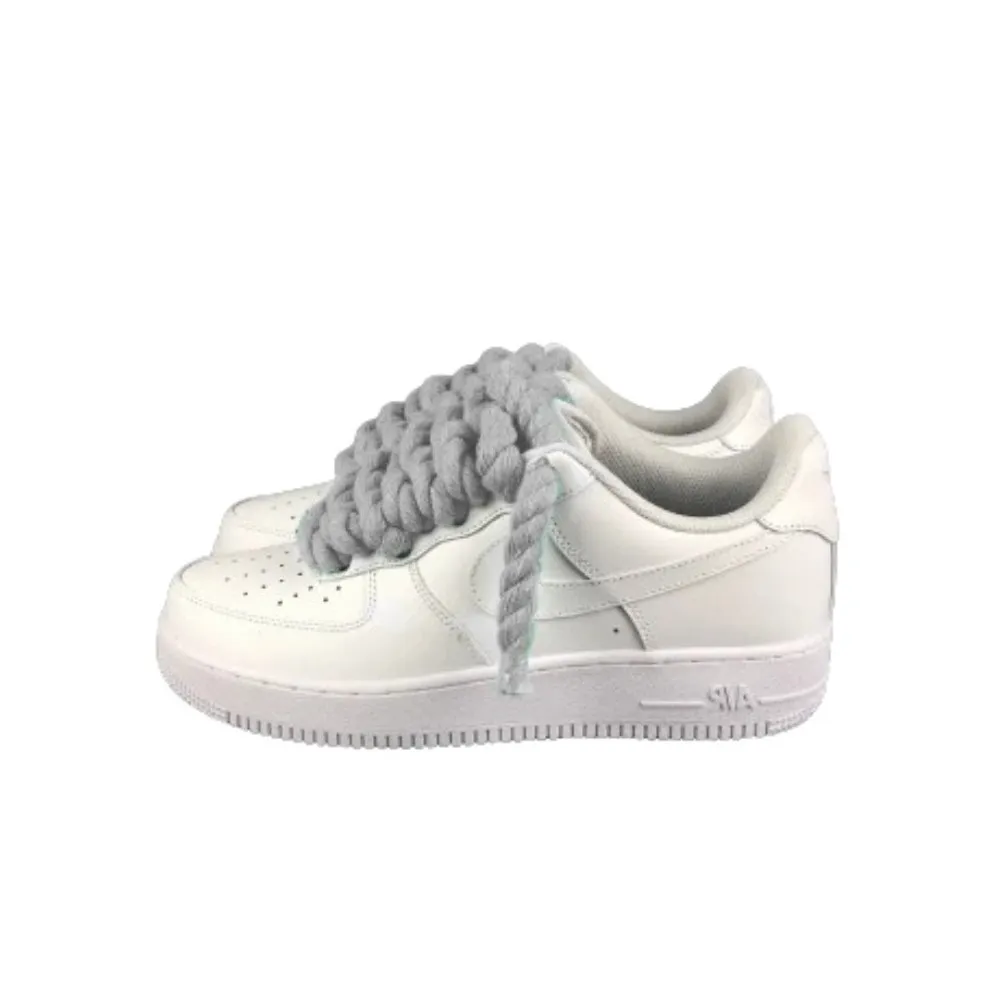 Air Force 1 Custom Lacet Corde Gris Clair