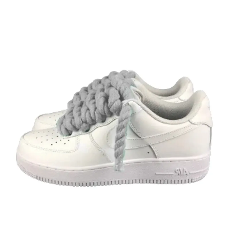 Air Force 1 Custom Lacet Corde Gris Clair