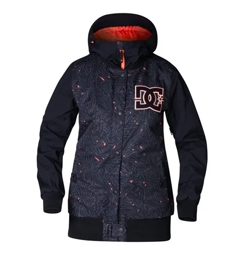 Anorak nieve DC SHOES con capucha mujer SQUAD 15 Snow tiger (kvk7) Ref. EDJTJ00011 negra tigre
