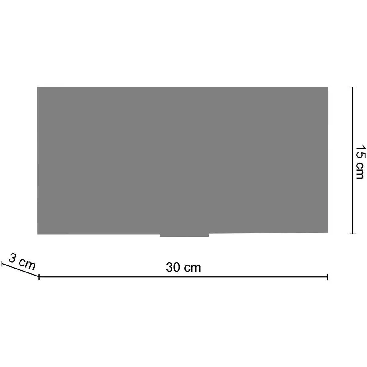 Aplique rectangular vidrio castaño