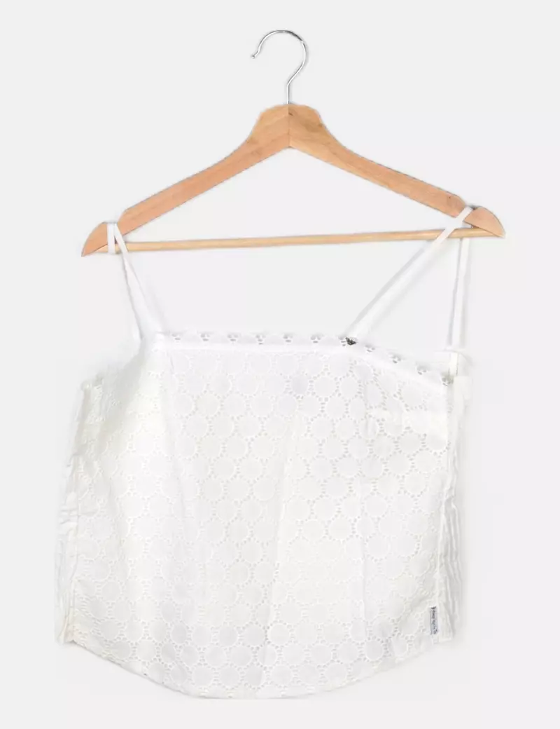 Armani Jeans Top blanco bordados