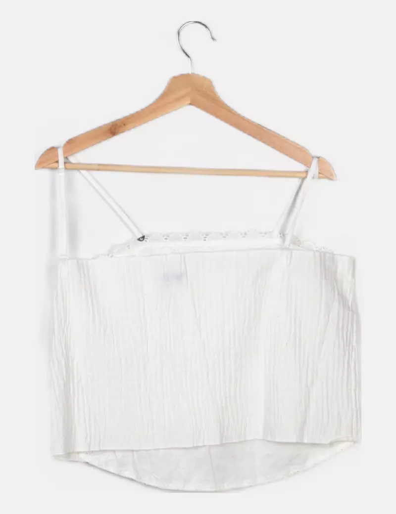 Armani Jeans Top blanco bordados