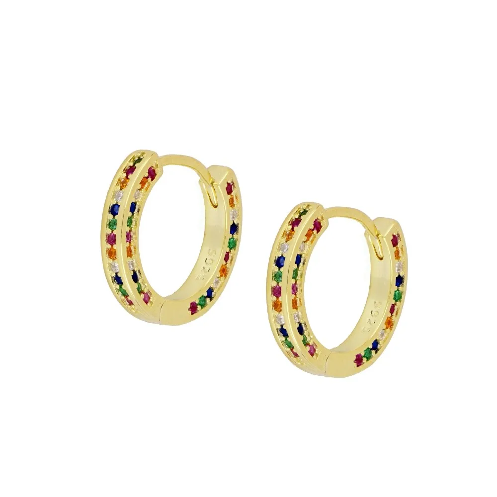 Aro Cela Circonitas Multicolor Oro