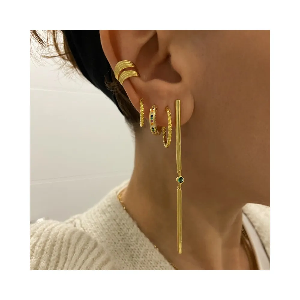 Aro Cela Circonitas Multicolor Oro