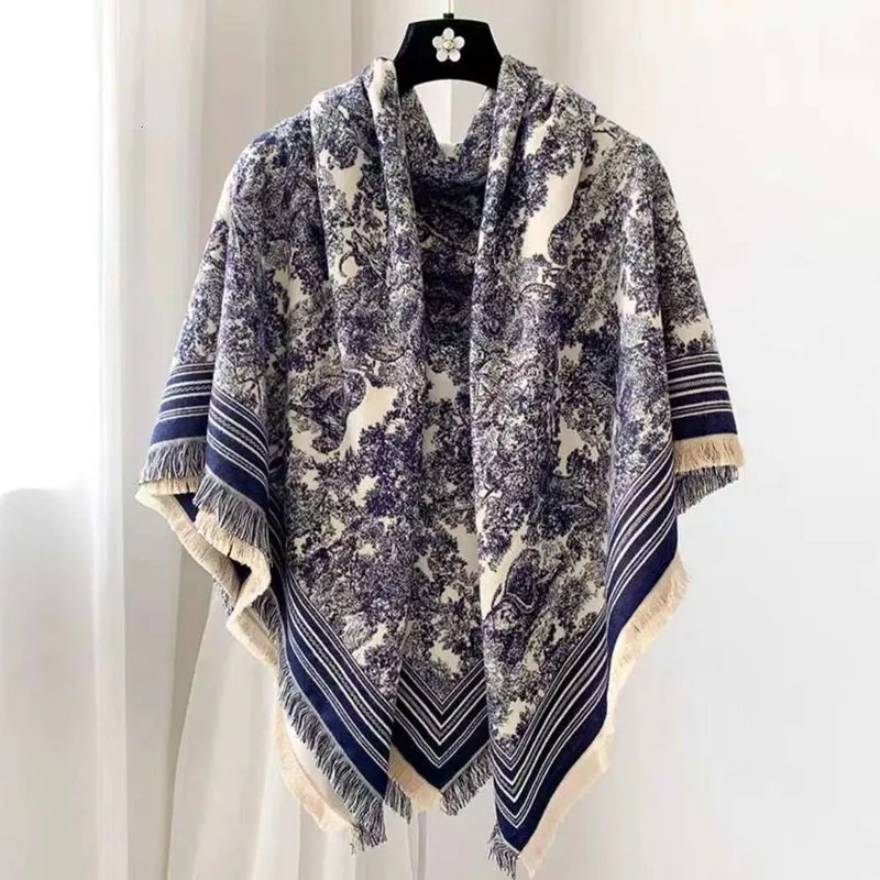 Autumn Winter Style Ettnic Square Square Buff para vacaciones de viajes para mujeres, Feeg de alta gama, bufanda cálida y de cac