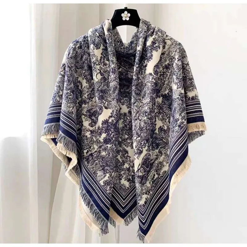 Autumn Winter Style Ettnic Square Square Buff para vacaciones de viajes para mujeres, Feeg de alta gama, bufanda cálida y de cac