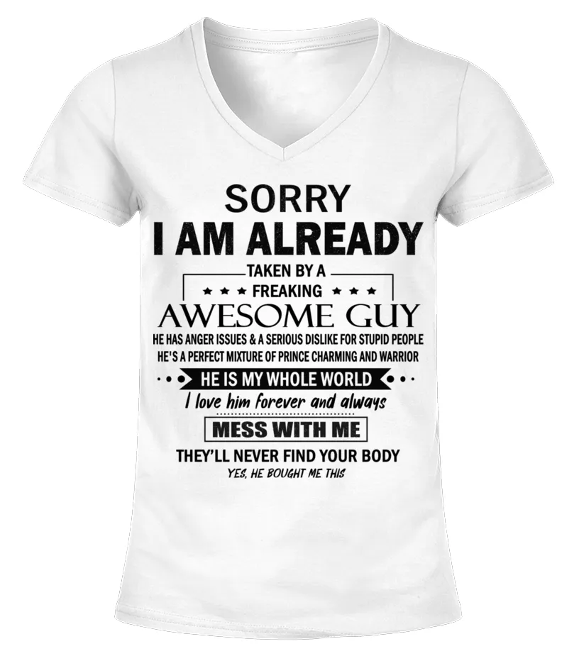 Awesome Gift For Her Camiseta cuello pico Mujer