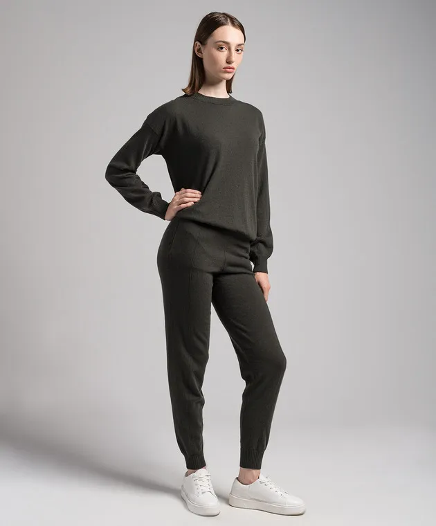 Ballantyne Green wool jumper