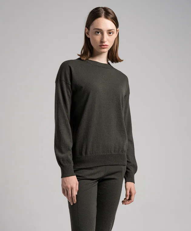 Ballantyne Green wool jumper
