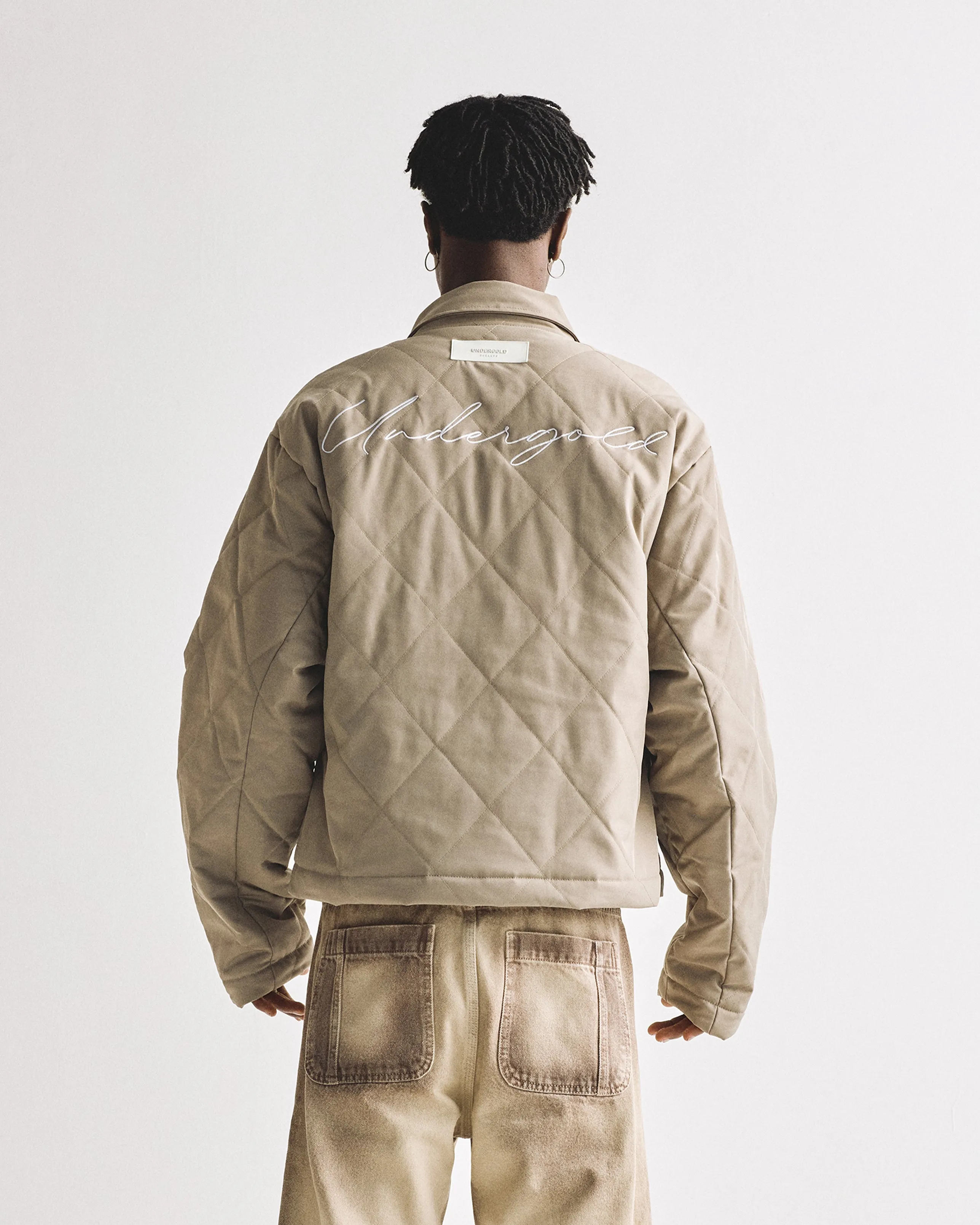 BASICS RHOMBUS ZIPUP JACKET CREAM