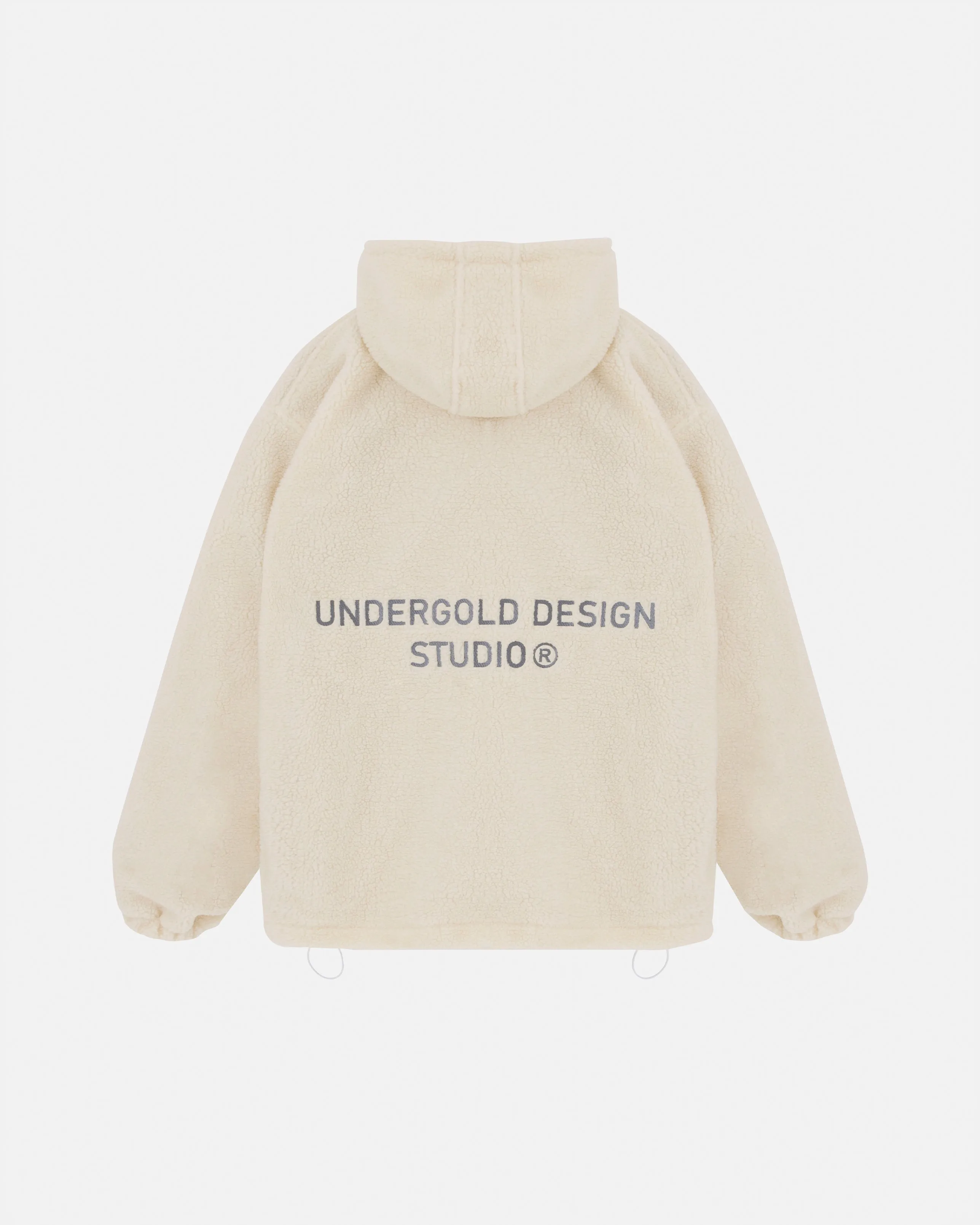Basics Undergold Design Studio Fleece Zip Up Hoodie Cream