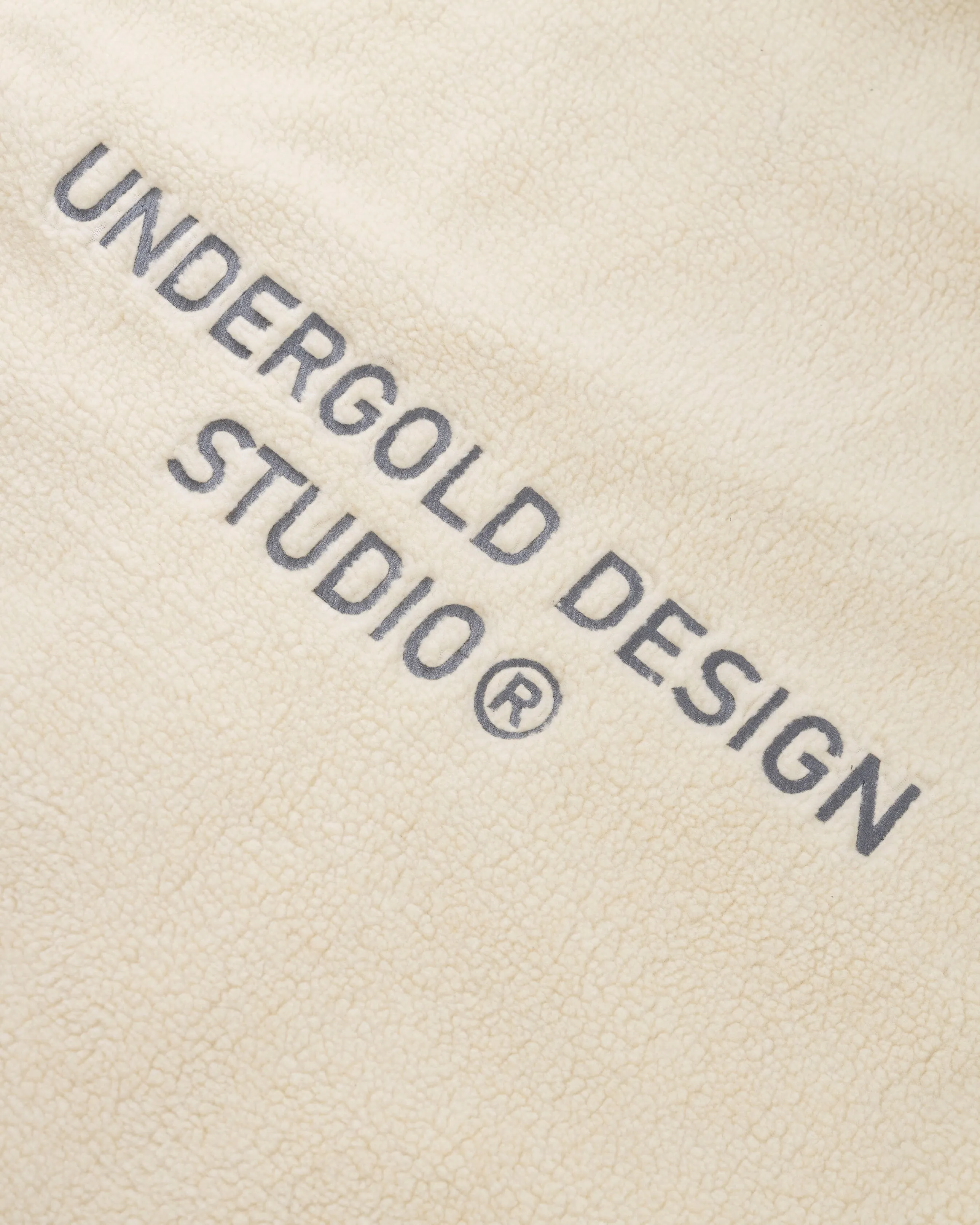 Basics Undergold Design Studio Fleece Zip Up Hoodie Cream