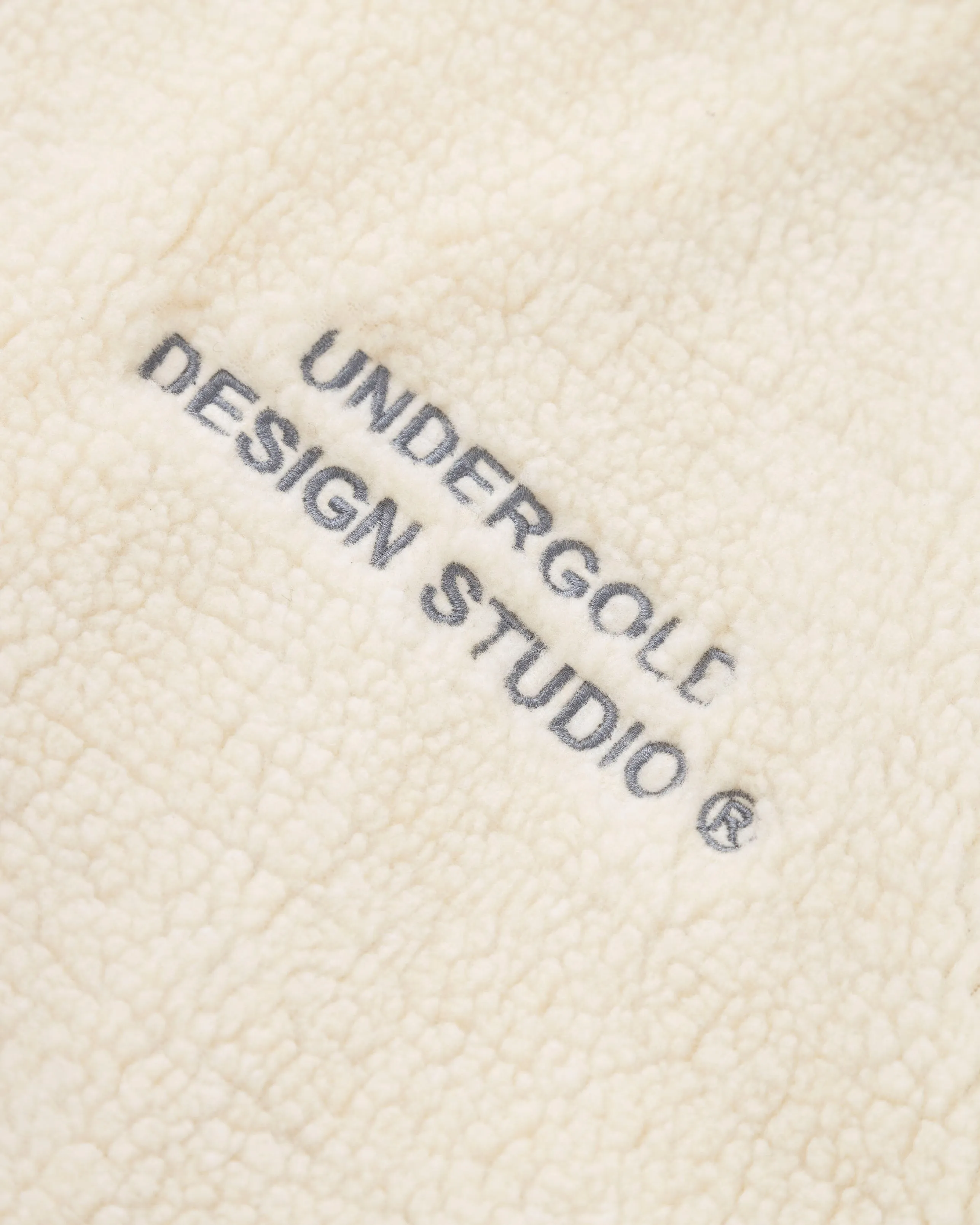 Basics Undergold Design Studio Fleece Zip Up Hoodie Cream