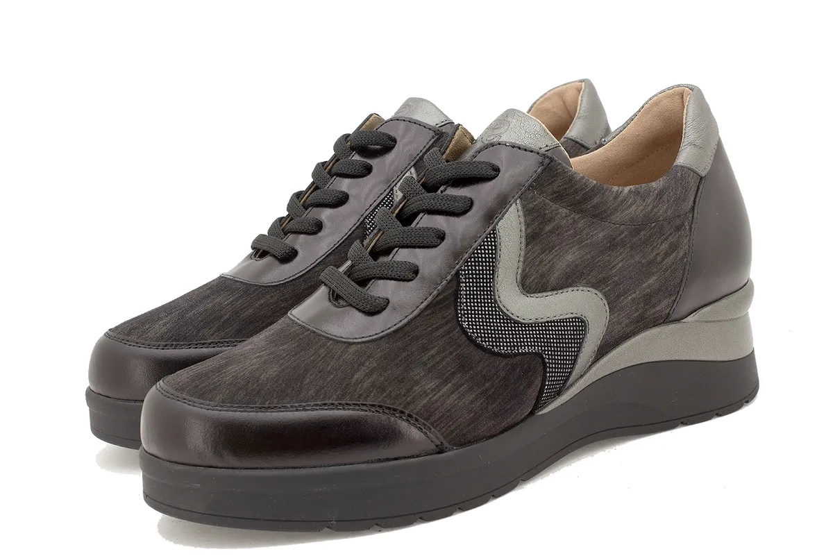 BLACK LEATHER LACEUP SHOE