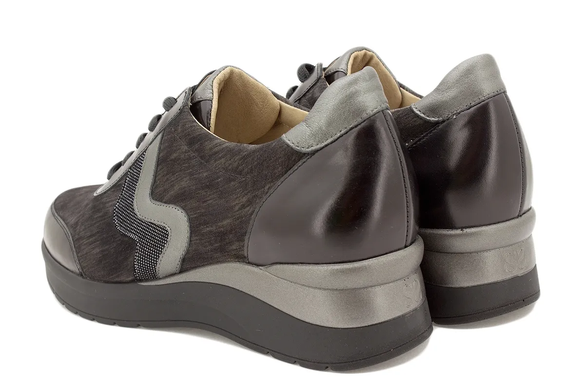 BLACK LEATHER LACEUP SHOE