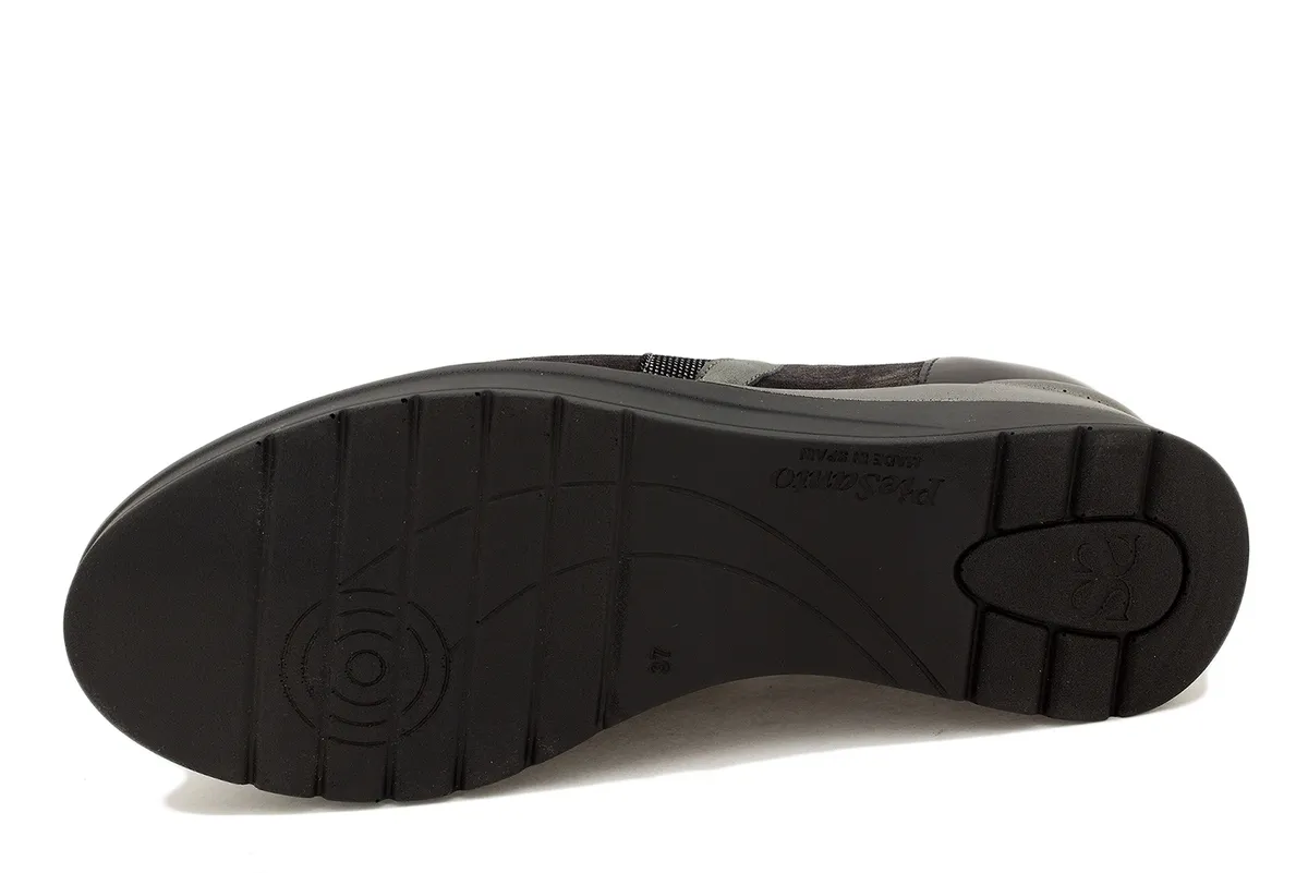 BLACK LEATHER LACEUP SHOE