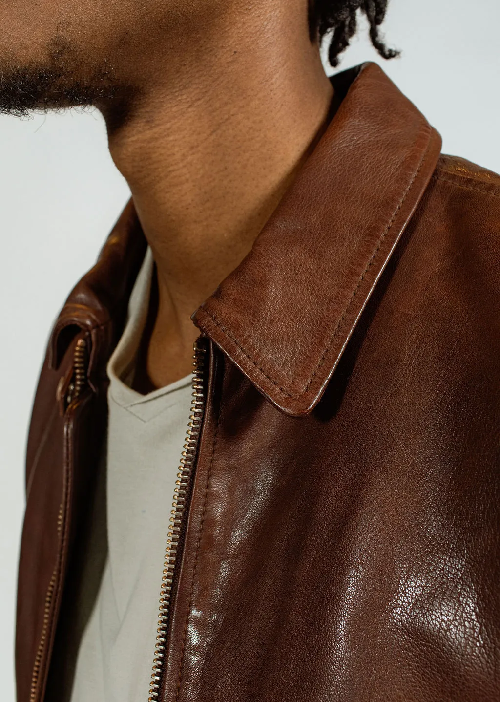 Blouson en cuir NORIS GREEN