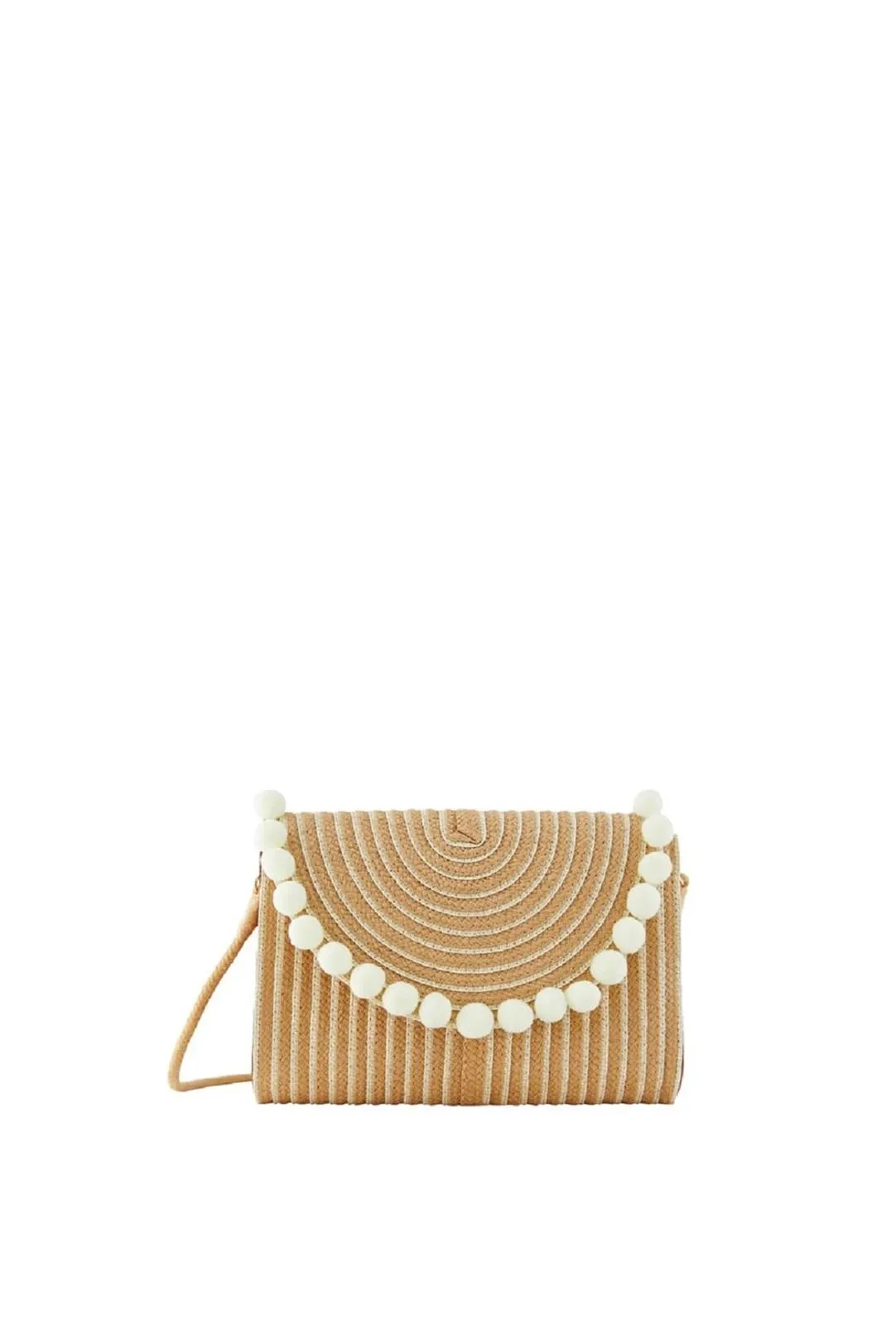 Bolso bandolera Pcviana beige