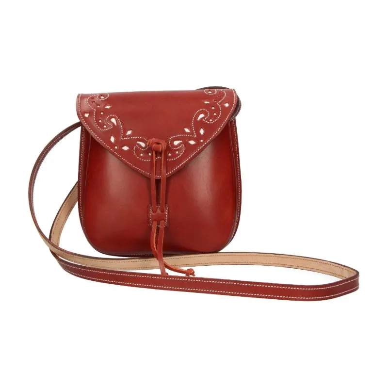 Bolso bandolera pequeño cuero picado