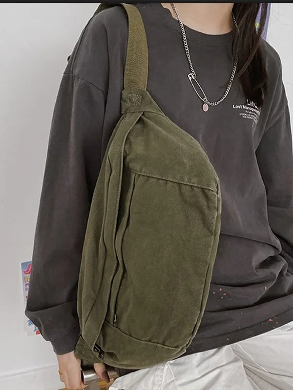 Bolso bandolera vintage con capacidad de lavado