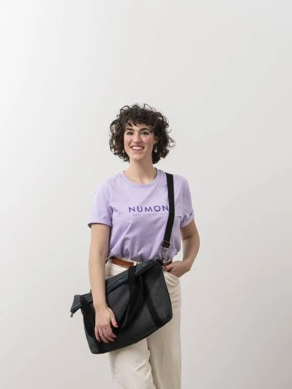 Bolso cremallera estampado tapicería reciclada repelente al agua