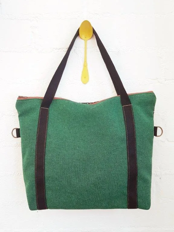 Bolso cremallera estampado tapicería reciclada repelente al agua