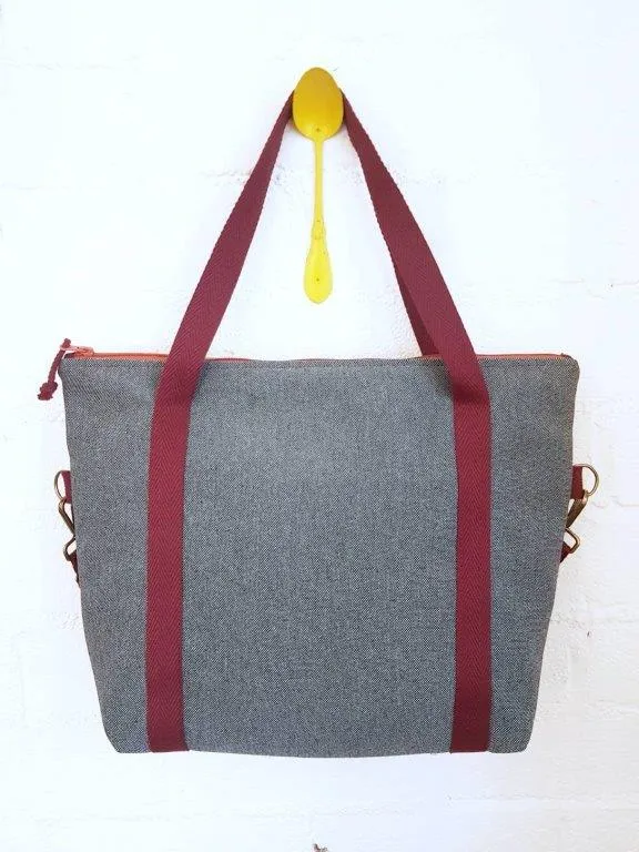 Bolso cremallera estampado tapicería reciclada repelente al agua