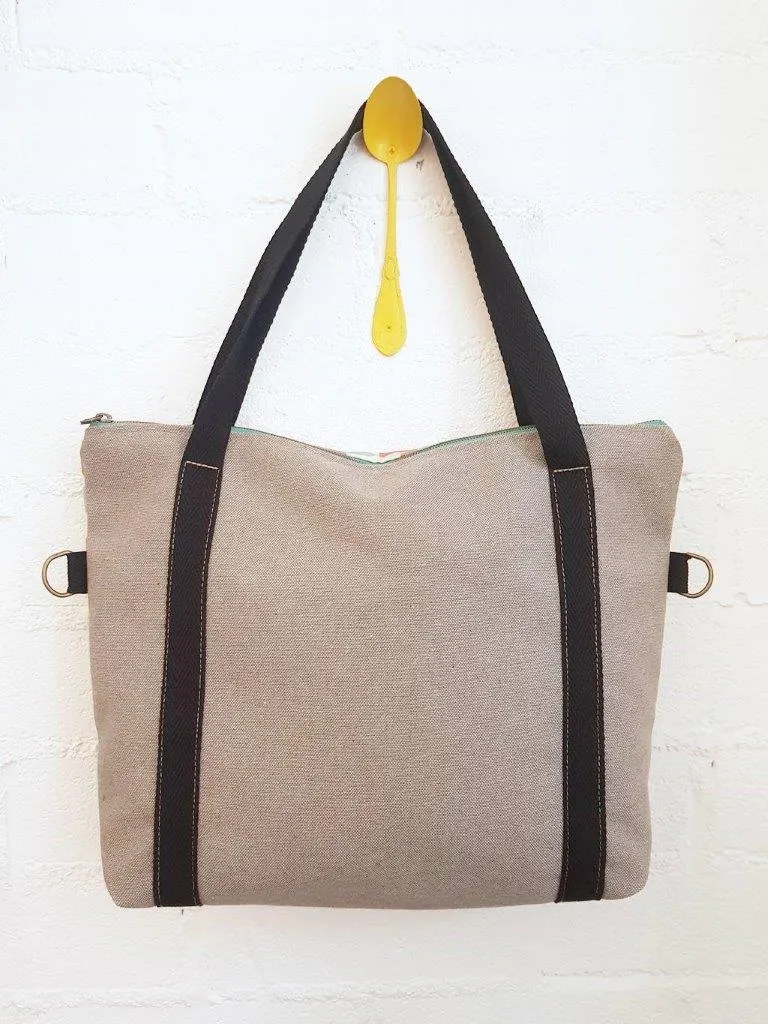 Bolso cremallera estampado tapicería reciclada repelente al agua