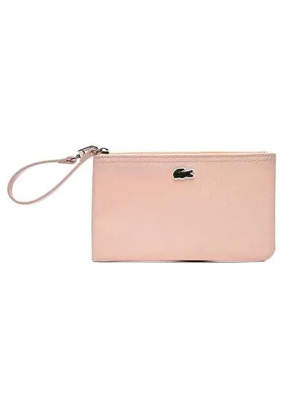 bolso lacoste clutch rosa mujer