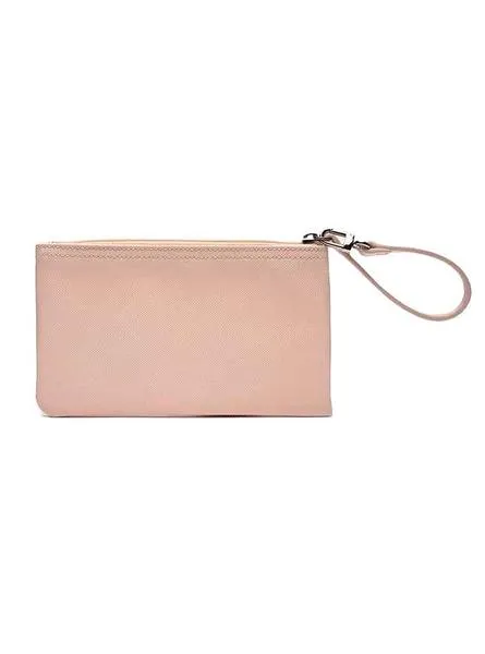 bolso lacoste clutch rosa mujer