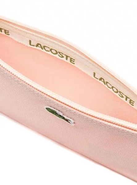 bolso lacoste clutch rosa mujer