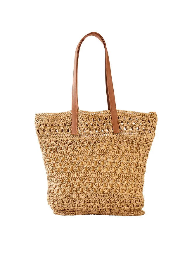 Bolso shopper crudo/bronceado