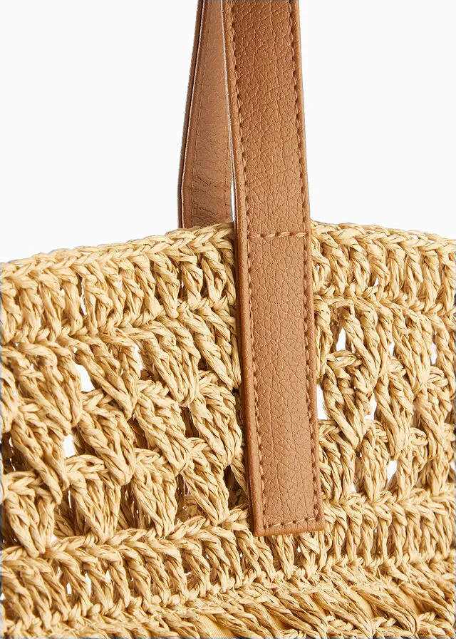 Bolso shopper crudo/bronceado